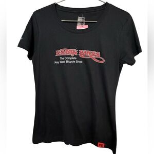 Eaton Bikes EB Key West FL Cycling Black Women's XL Short Sleeve T-Shirt NWT